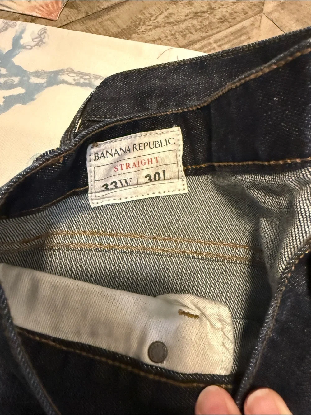 Banana Republic Dark Wash Straight-Leg Jeans